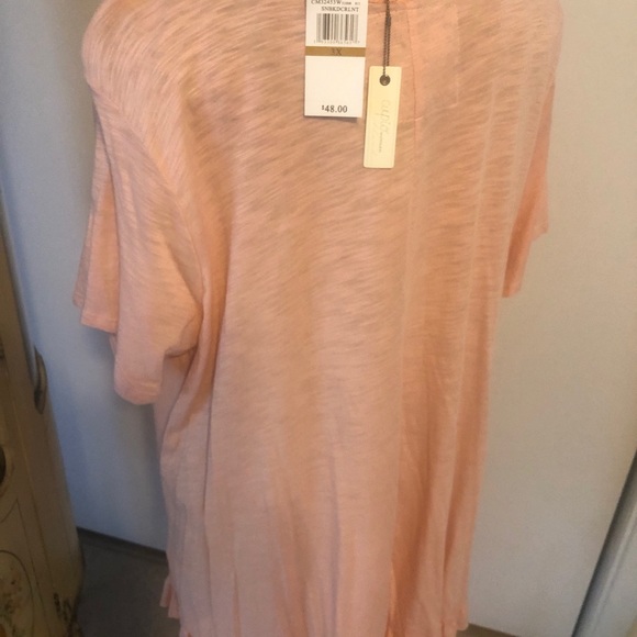 Cupio Woman blush T Shirt Peach Color Ruffle Hem 3X. NWT $48 - Picture 8 of 11